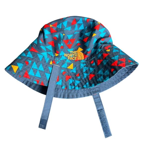 The North Face One Size Bucket Hat Multicolor Blue Geometric - Picture 1 of 5